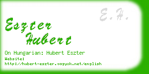 eszter hubert business card